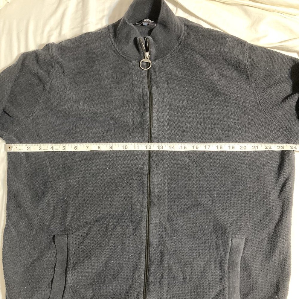 Barbour MId-Weight Knit Full Zip Sweater UK XXL Midnight Navy Color